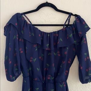 Super cute cheery print romper!